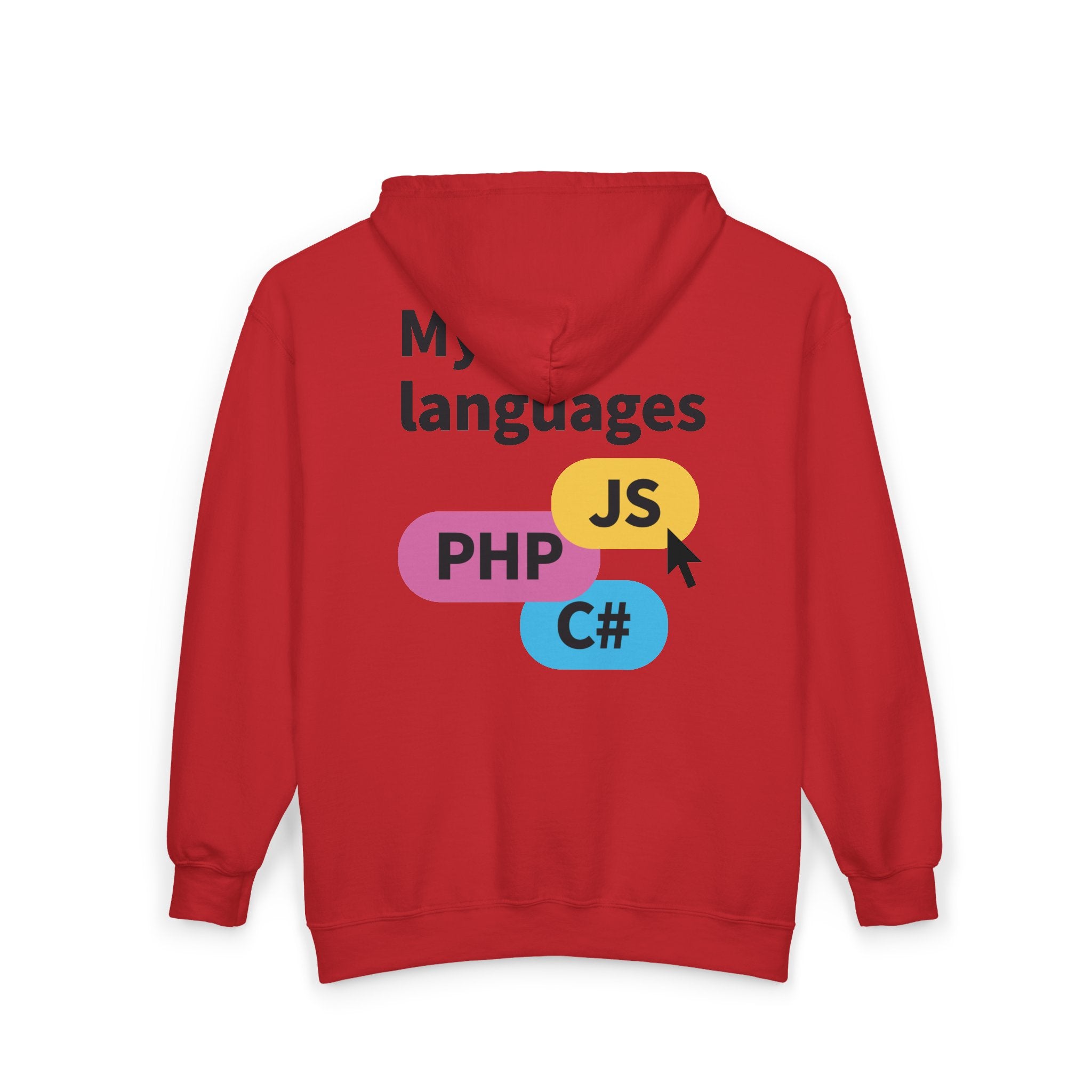 Monster Face Zip Hoodie — Playful Cartoon Splat Design