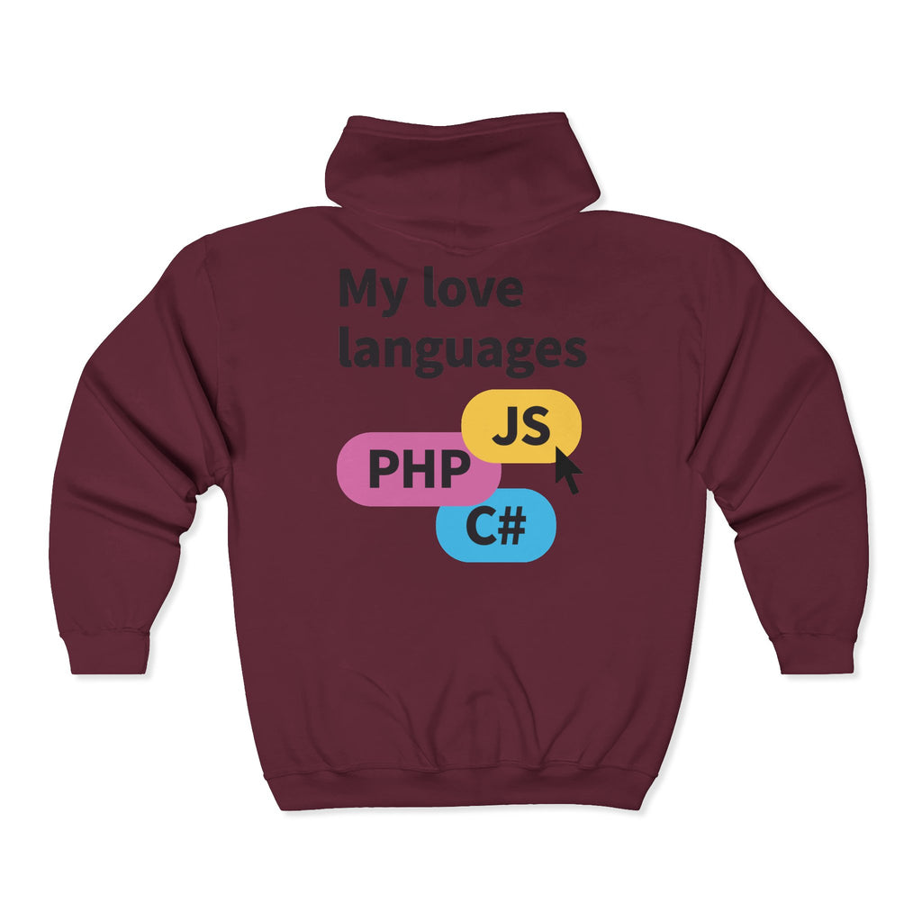 Monster Face Zip Hoodie — Playful Cartoon Splat Design