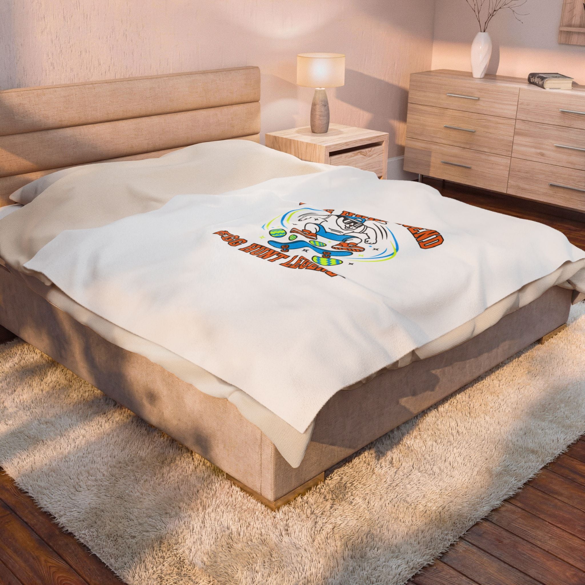 Egg Hunt Legend Blanket | boys Easter, egg hunter graphic