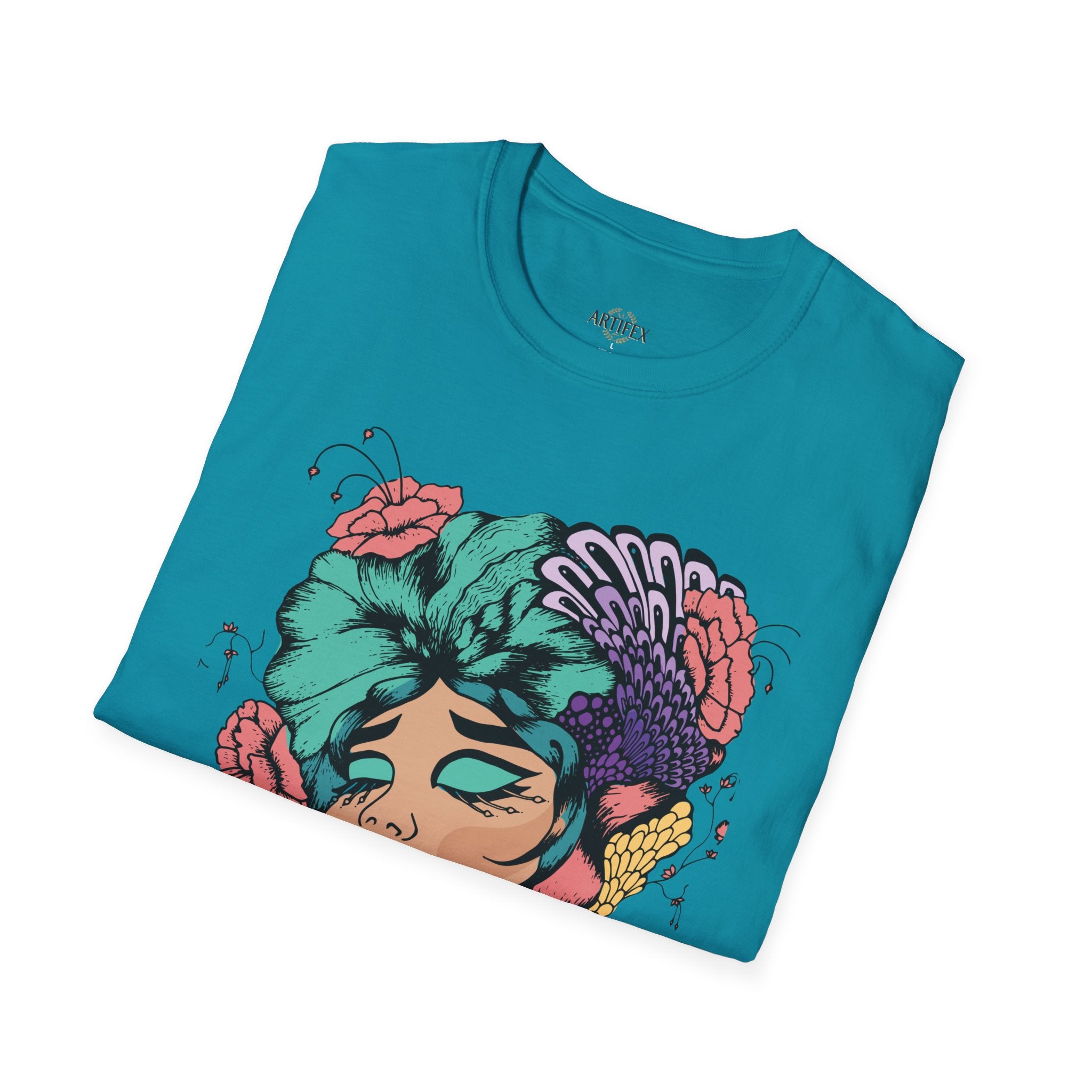 Girl Power Floral Portrait T-Shirt