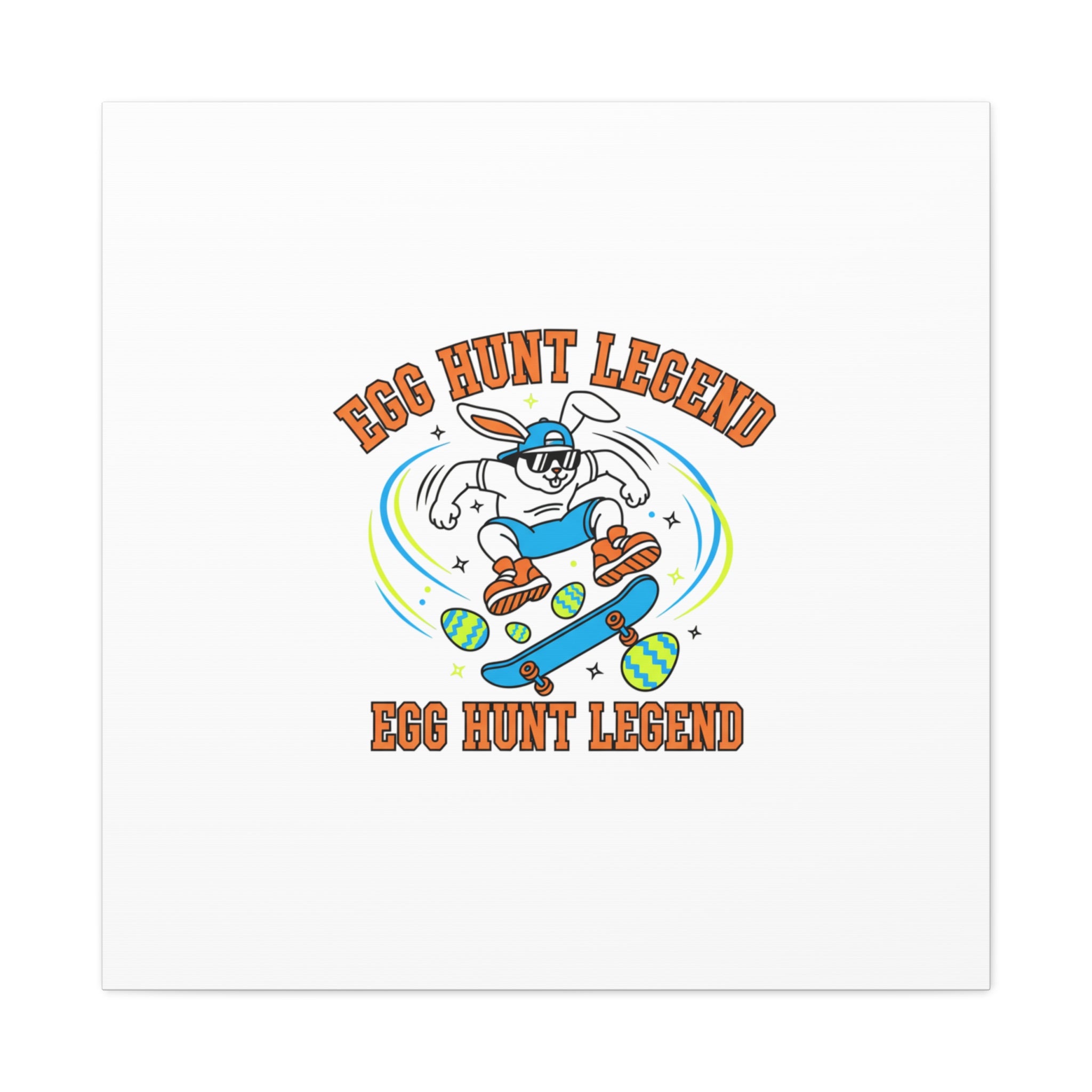 Egg Hunt Legend Canvas | Bold Boys Easter, Egg Hunter Skateboard Dino Egg