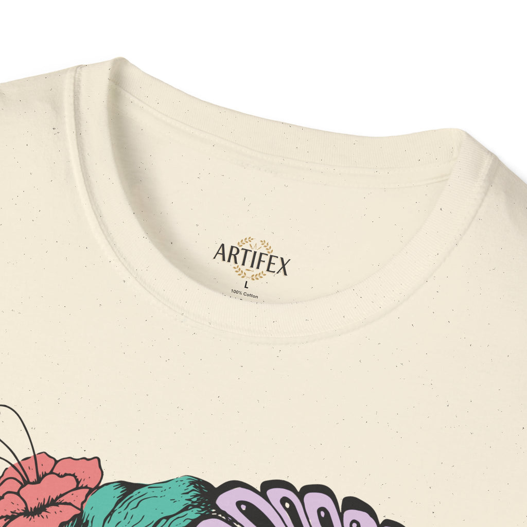 Girl Power Floral Portrait T-Shirt