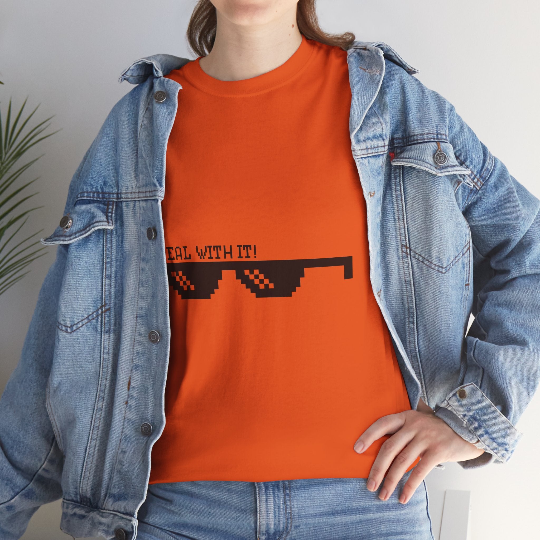Just Do It Tomorrow Tee — 'Deal With It' Pixel Sunglasses Graphic T‑Shirt