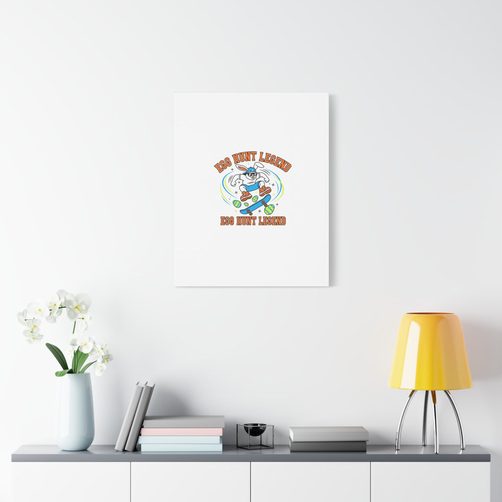Egg Hunt Legend Canvas | Bold Boys Easter, Egg Hunter Skateboard Dino Egg