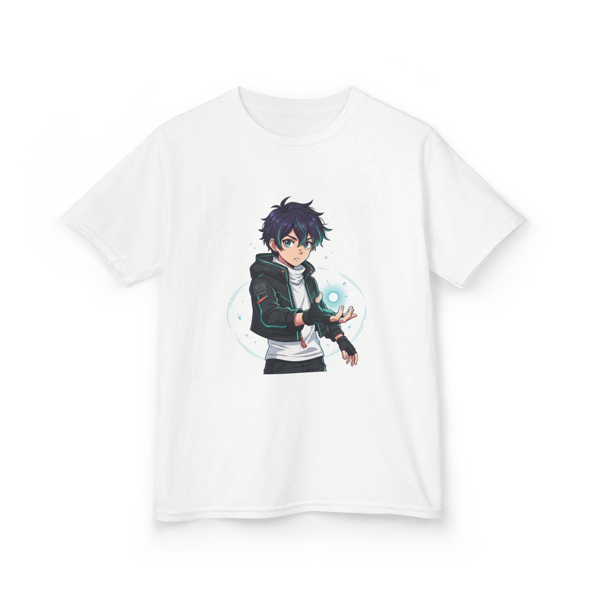 Kids Anime Mage T‑Shirt — Cute Boy Sorcerer Graphic Tee