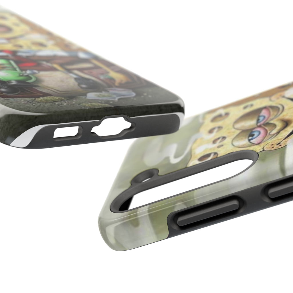 Sponge Parody Tough Phone Case – Stoned Cartoon Sponge Bob with Bong