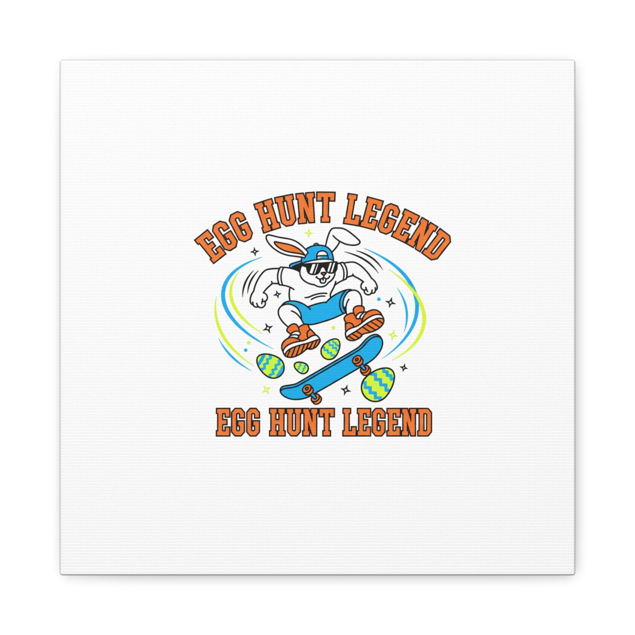 Egg Hunt Legend Canvas | Bold Boys Easter, Egg Hunter Skateboard Dino Egg