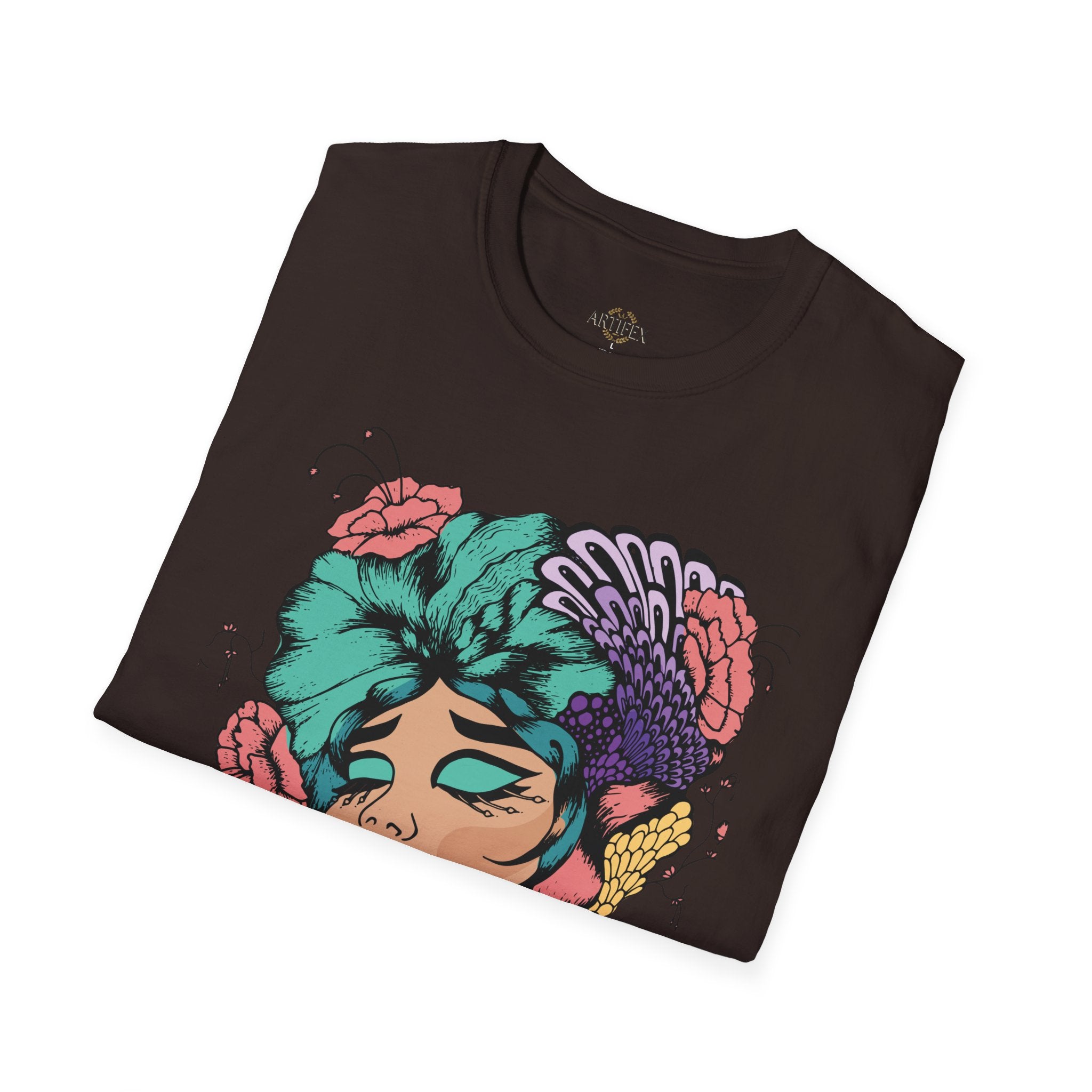 Girl Power Floral Portrait T-Shirt