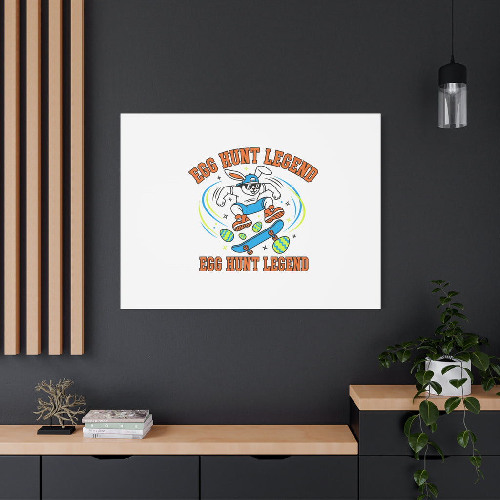 Egg Hunt Legend Canvas | Bold Boys Easter, Egg Hunter Skateboard Dino Egg