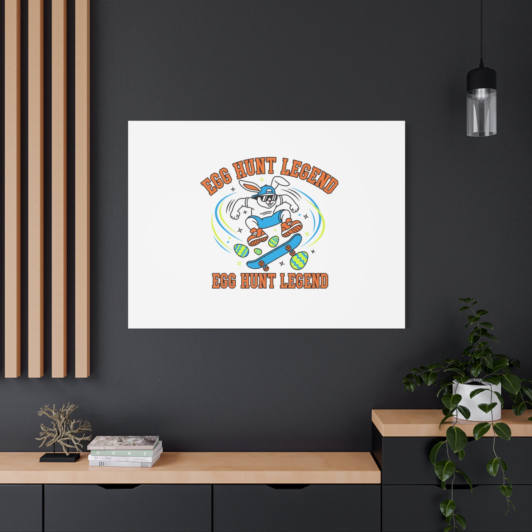 Egg Hunt Legend Canvas | Bold Boys Easter, Egg Hunter Skateboard Dino Egg