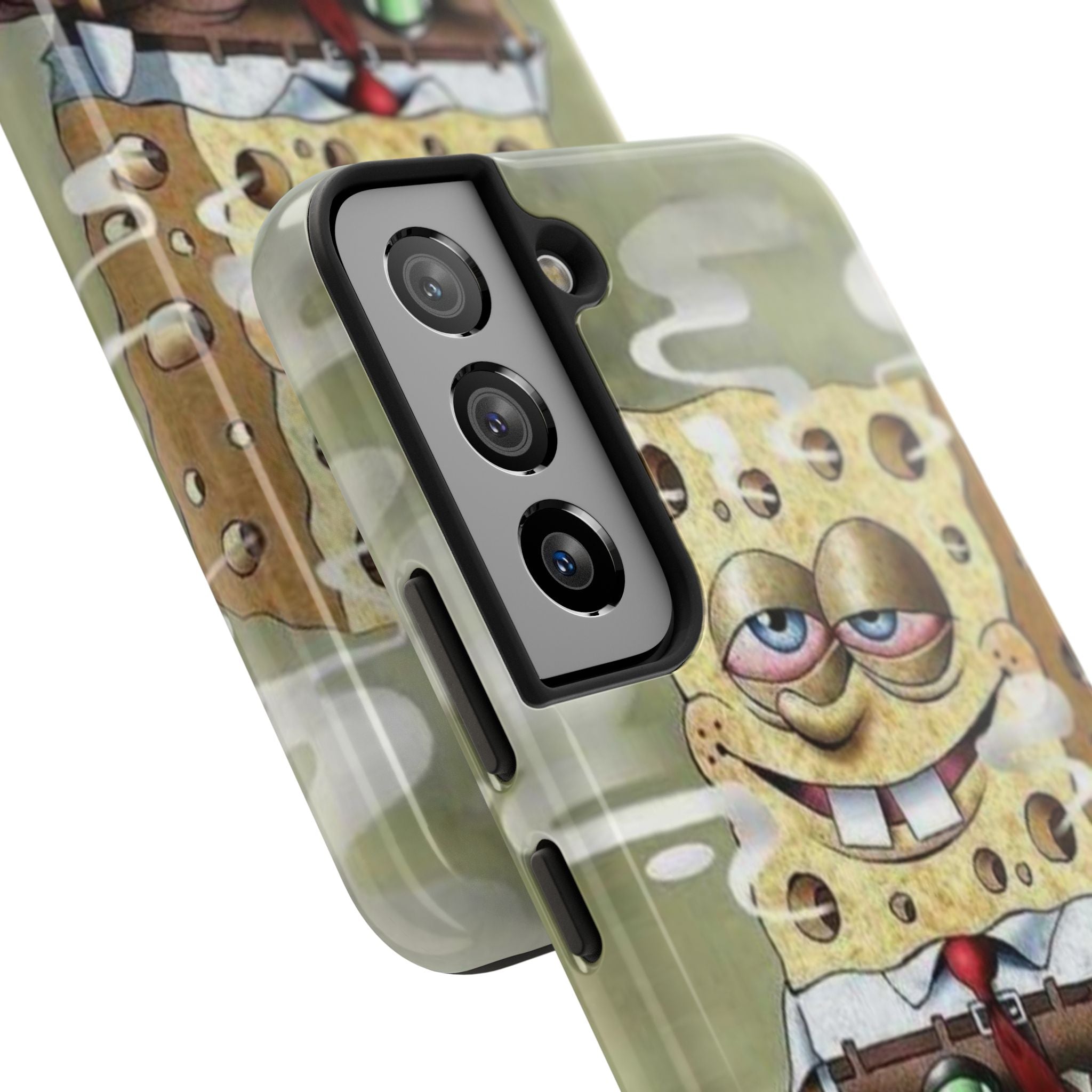 Sponge Parody Tough Phone Case – Stoned Cartoon Sponge Bob with Bong