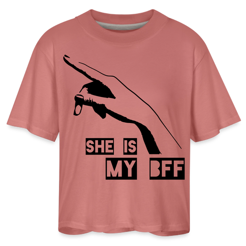 Women's Boxy Tee - mauve