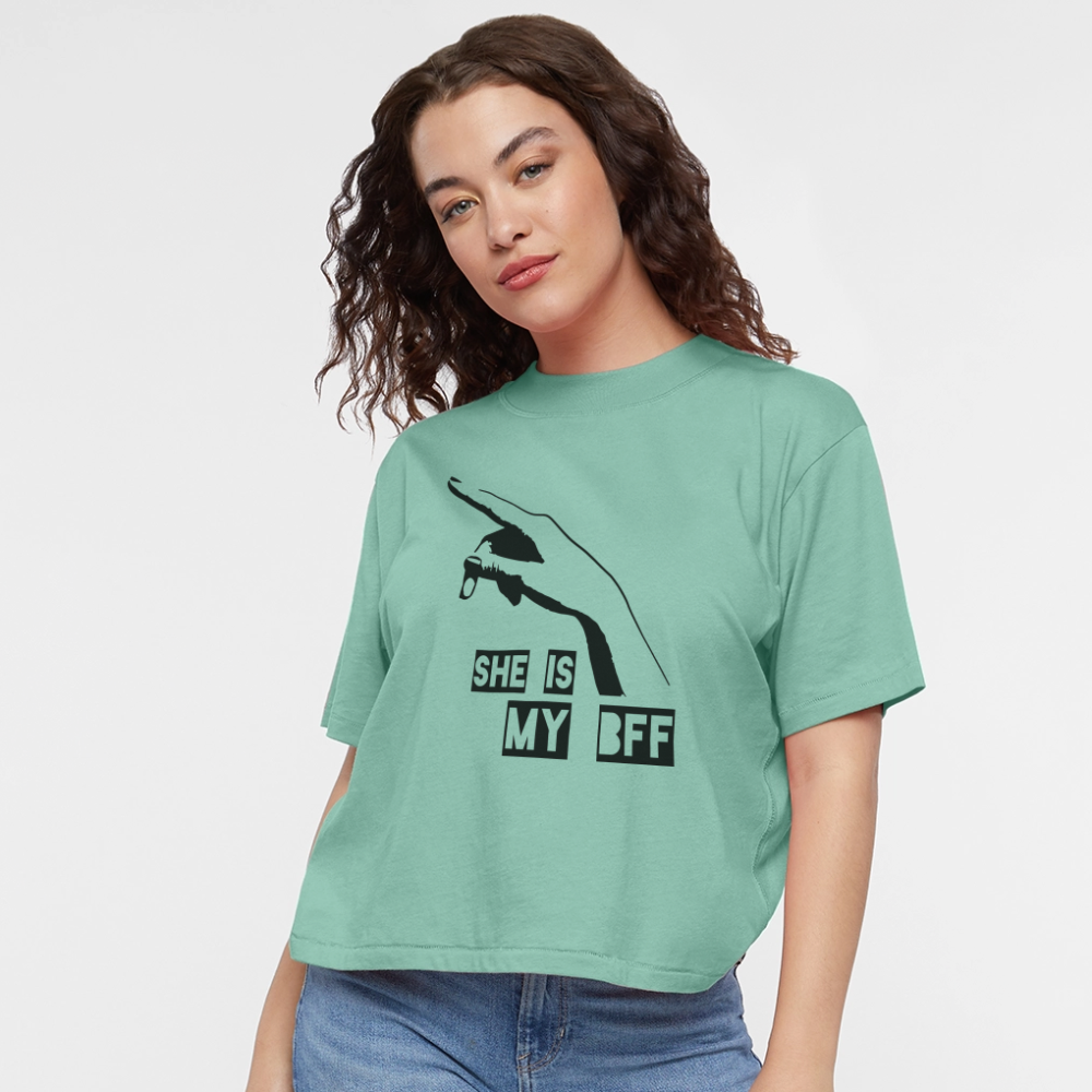 Women's Boxy Tee - saltwater