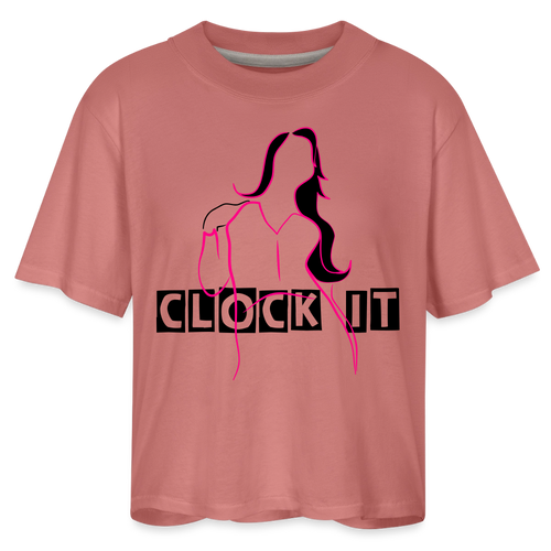 Women's Clock it Tee - mauve