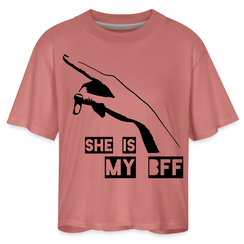 Women's Boxy Tee - mauve