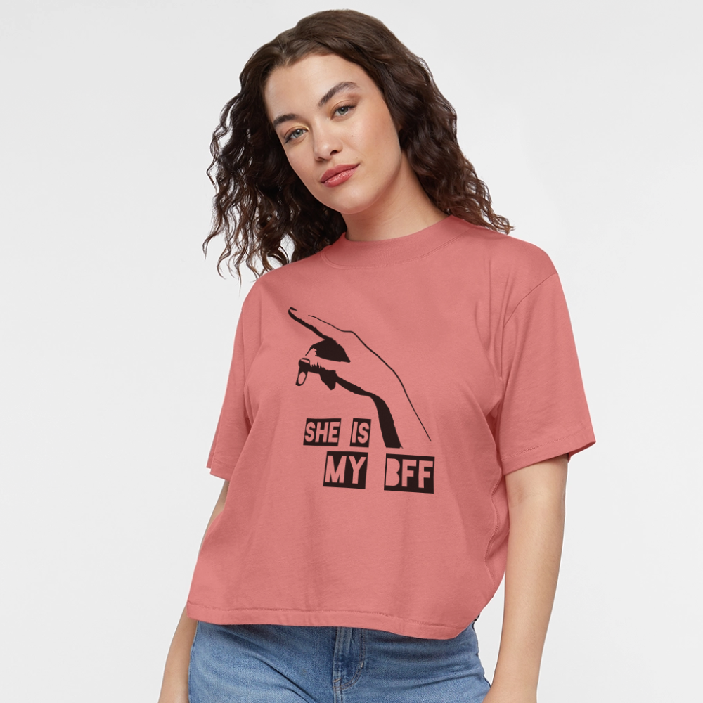 Women's Boxy Tee - mauve