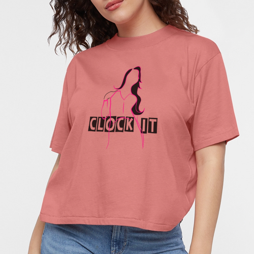 Women's Clock it Tee - mauve