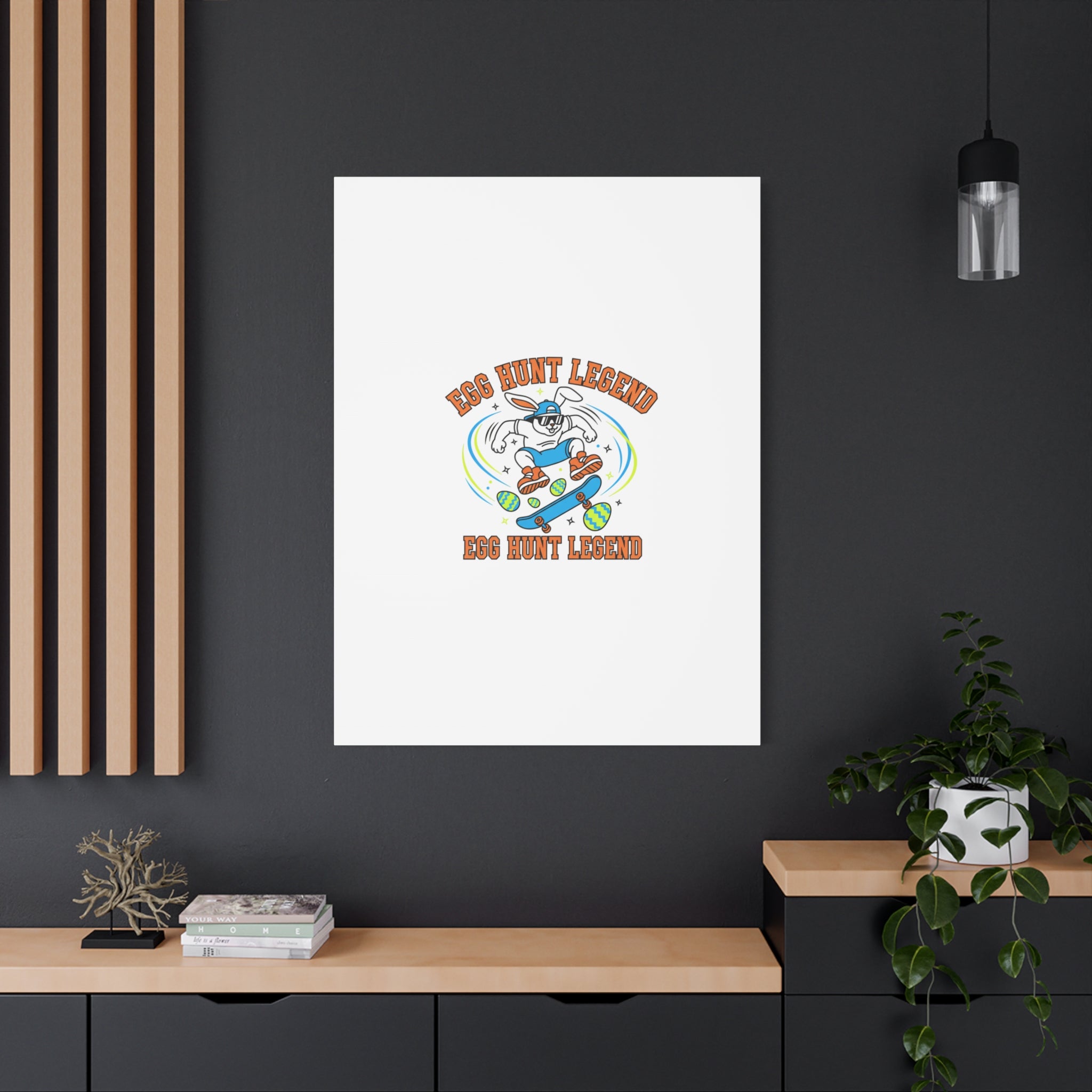Egg Hunt Legend Canvas | Bold Boys Easter, Egg Hunter Skateboard Dino Egg