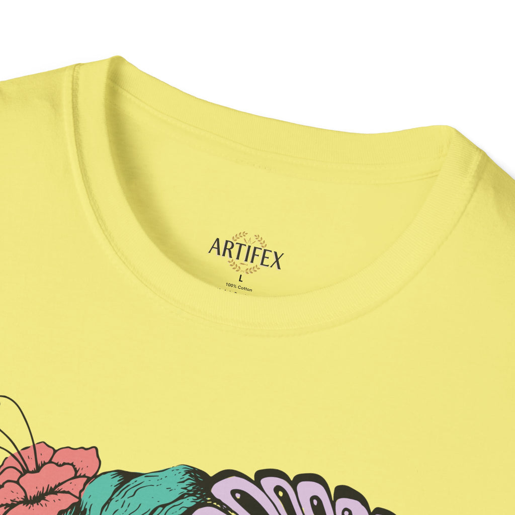 Girl Power Floral Portrait T-Shirt