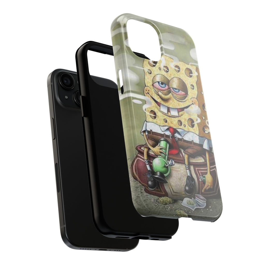 Sponge Parody Tough Phone Case – Stoned Cartoon Sponge Bob with Bong