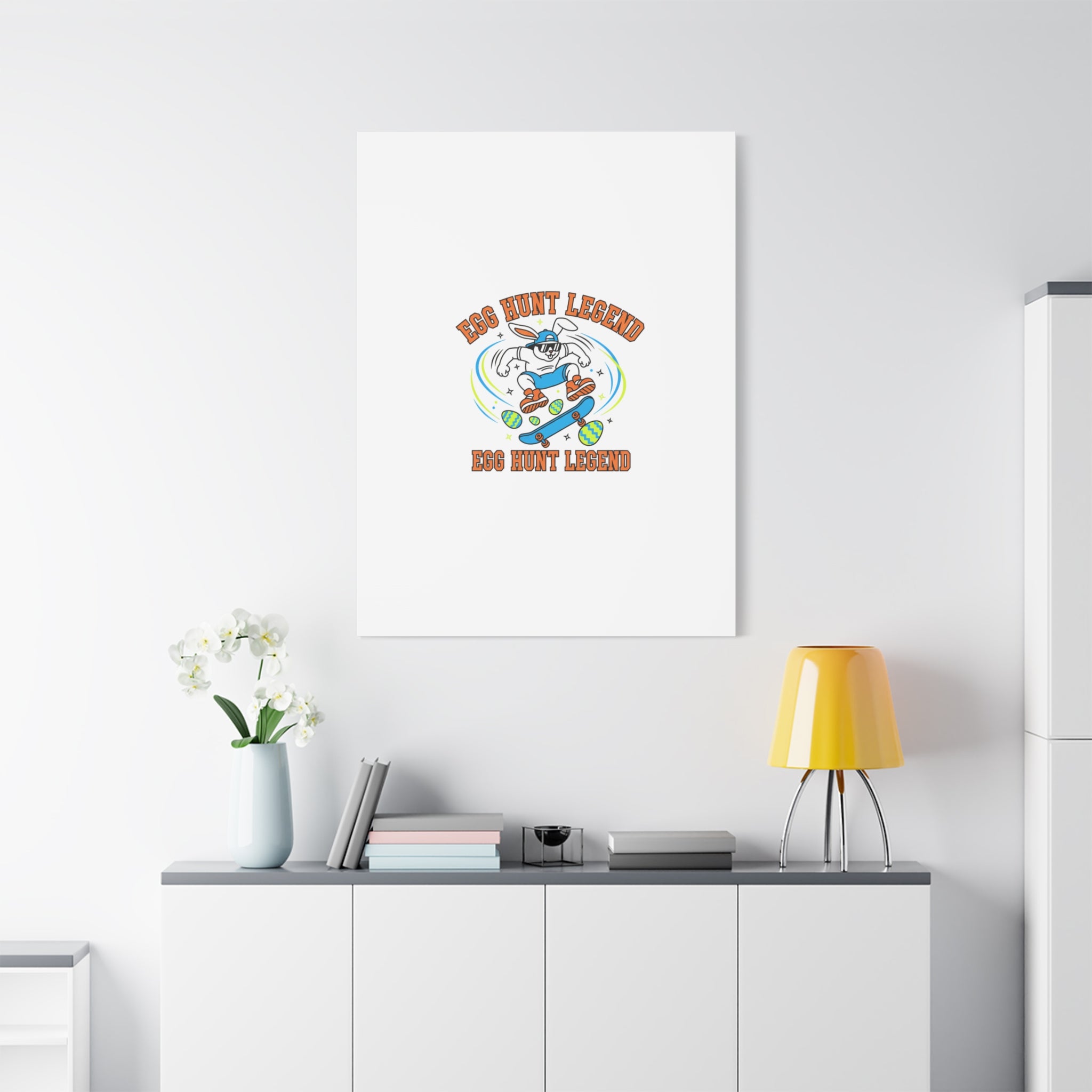 Egg Hunt Legend Canvas | Bold Boys Easter, Egg Hunter Skateboard Dino Egg