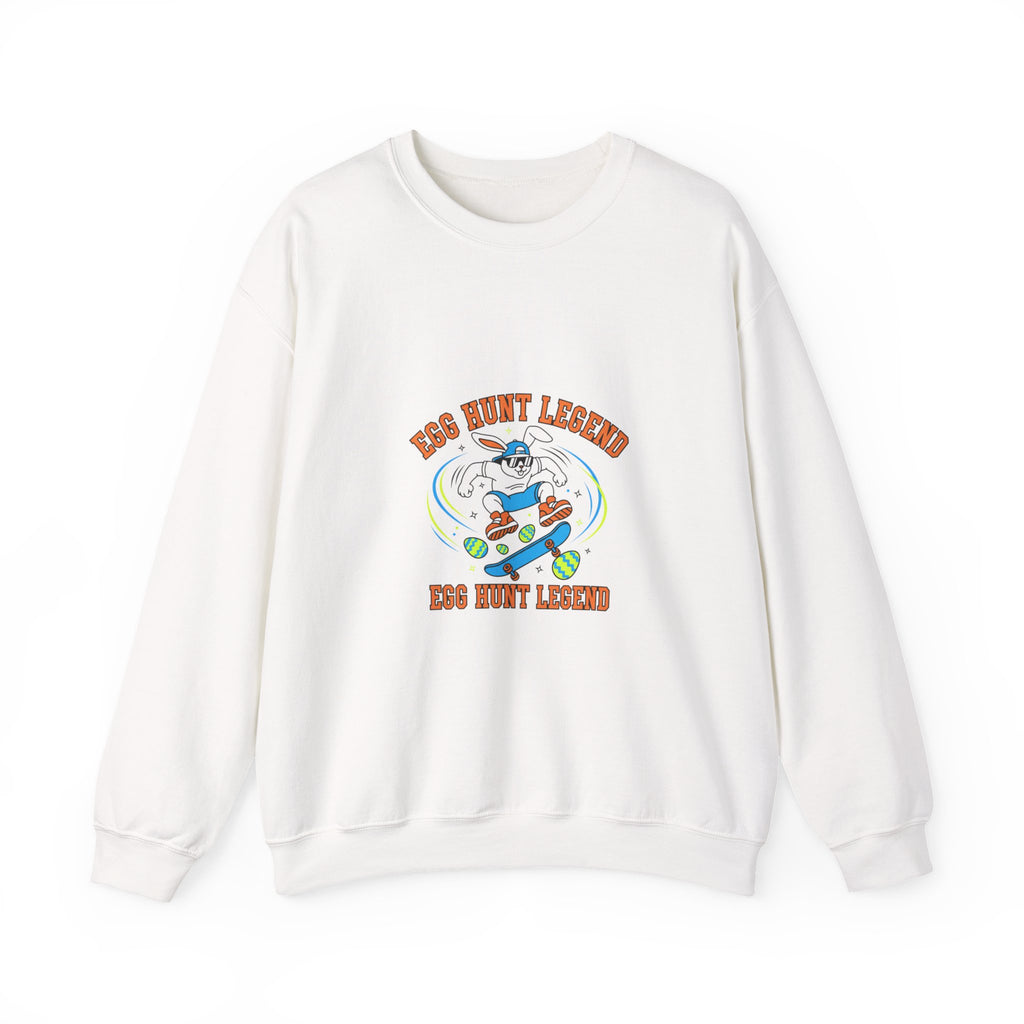 Egg Hunt Legend Crewneck Sweatshirt | boys Easter shirt, egg hunter graphic