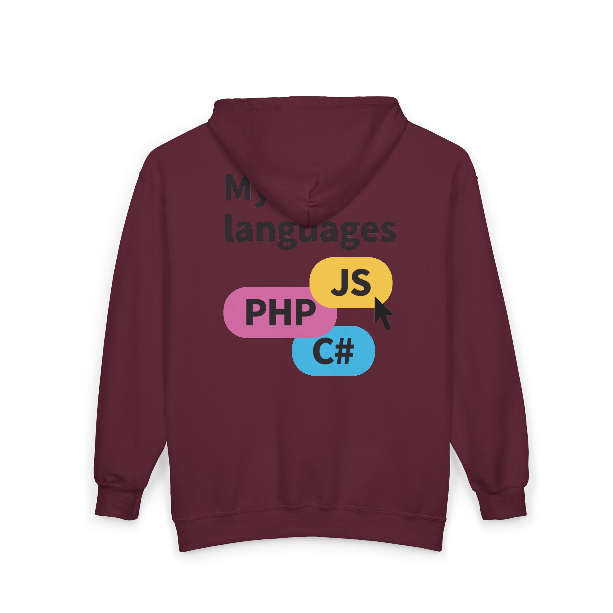 Monster Face Zip Hoodie — Playful Cartoon Splat Design