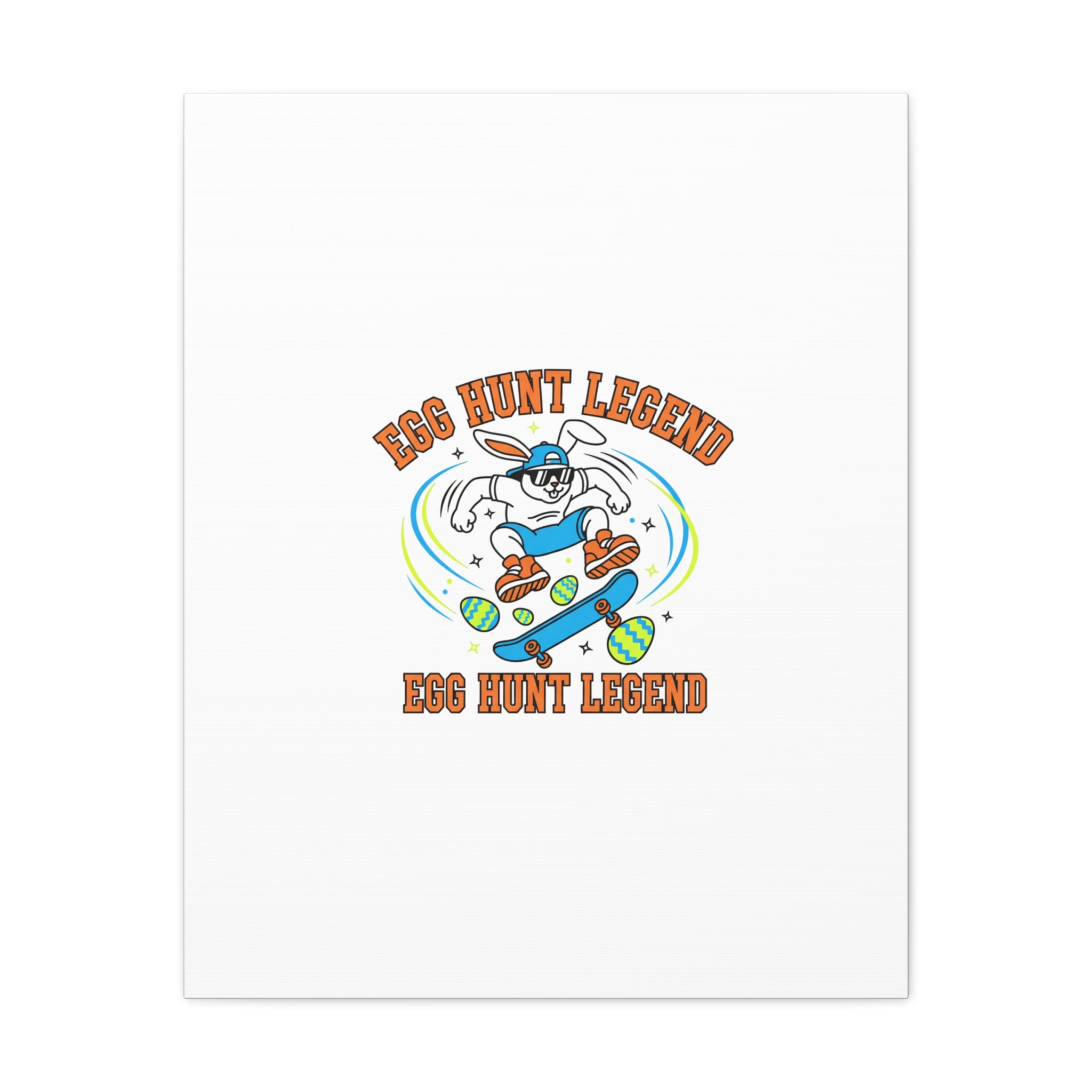 Egg Hunt Legend Canvas | Bold Boys Easter, Egg Hunter Skateboard Dino Egg