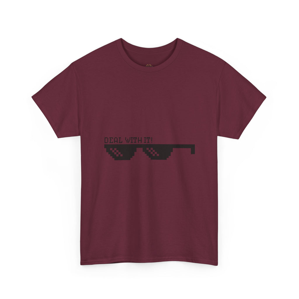 Just Do It Tomorrow Tee — 'Deal With It' Pixel Sunglasses Graphic T‑Shirt