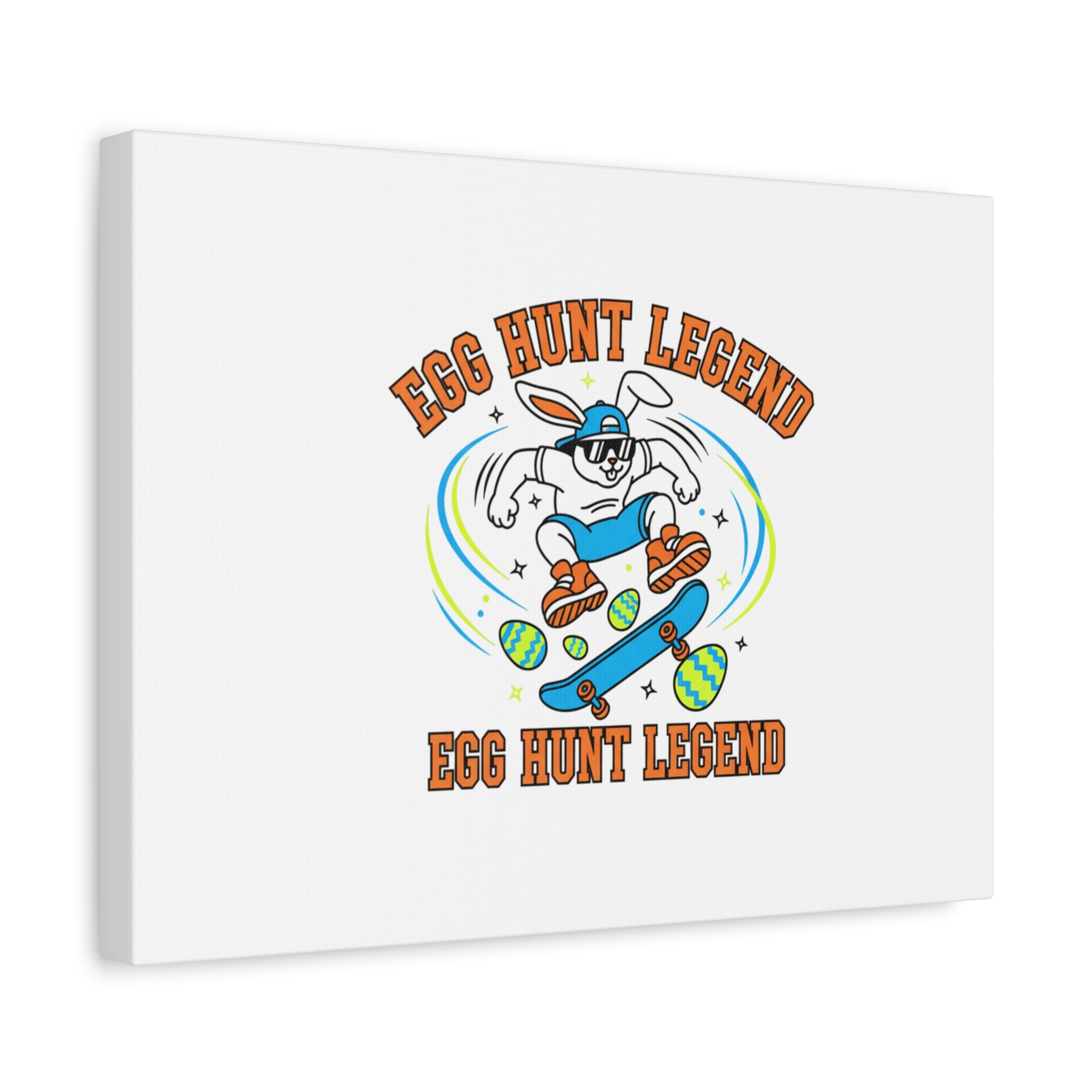 Egg Hunt Legend Canvas | Bold Boys Easter, Egg Hunter Skateboard Dino Egg