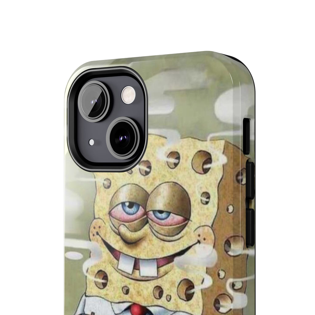 Sponge Parody Tough Phone Case – Stoned Cartoon Sponge Bob with Bong