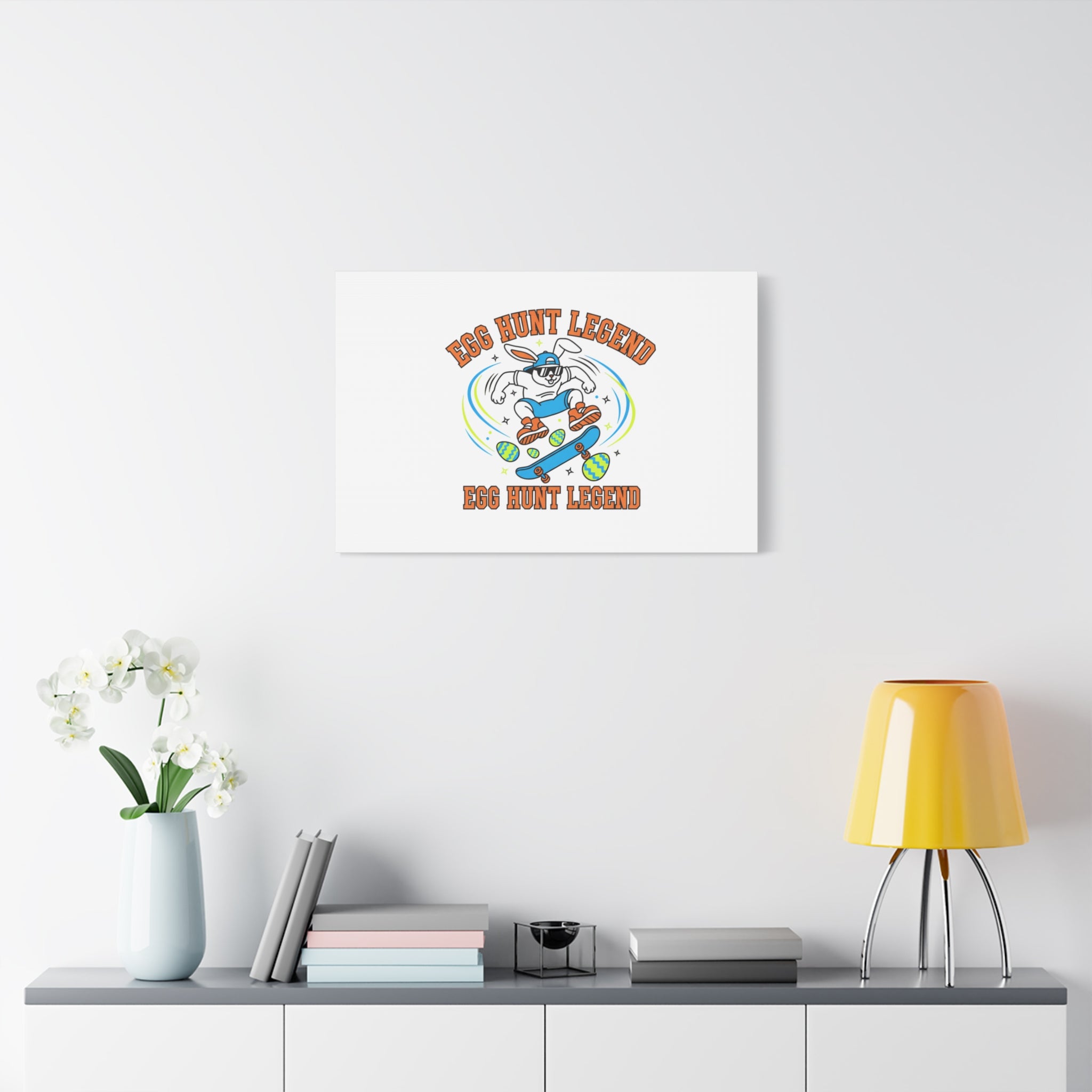 Egg Hunt Legend Canvas | Bold Boys Easter, Egg Hunter Skateboard Dino Egg