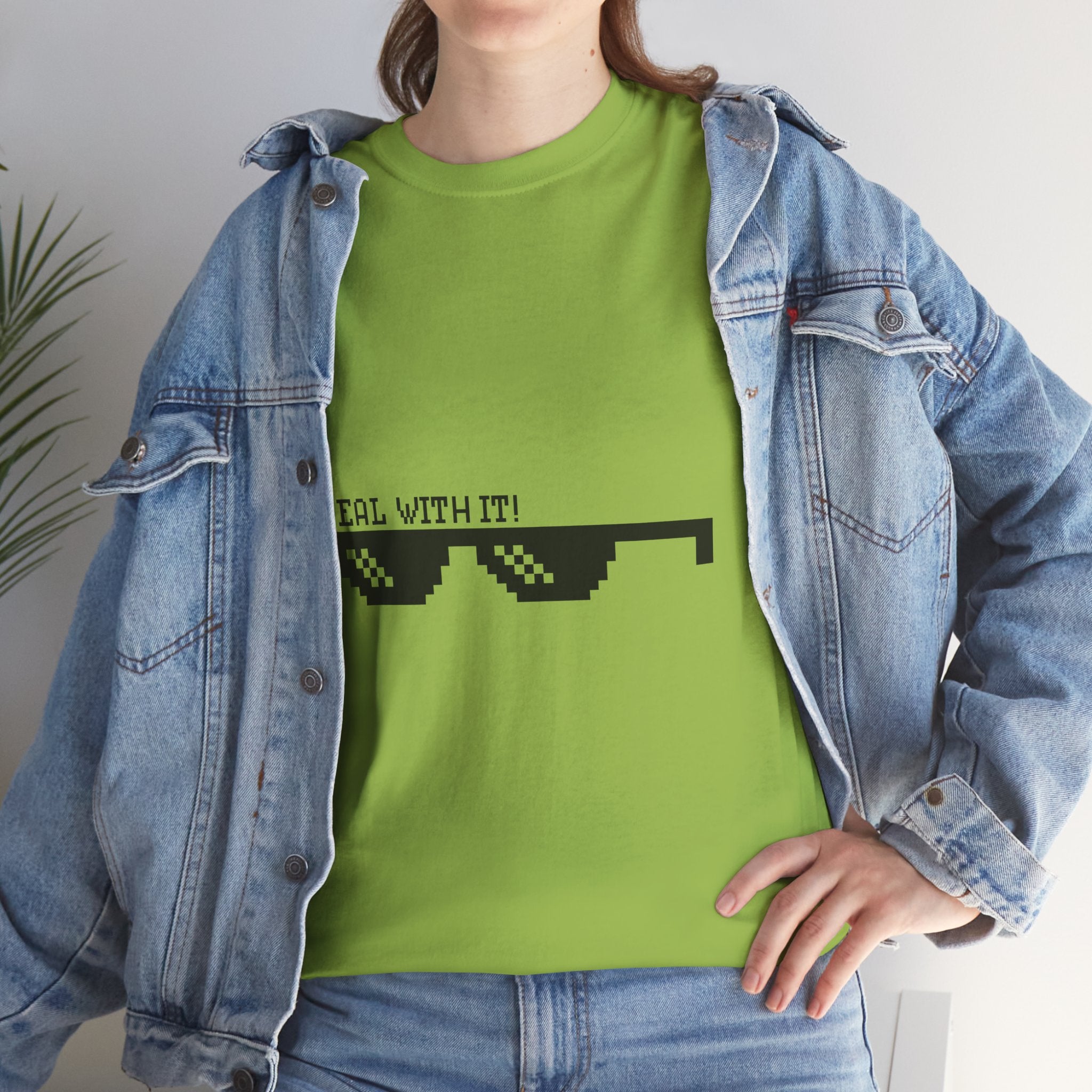 Just Do It Tomorrow Tee — 'Deal With It' Pixel Sunglasses Graphic T‑Shirt