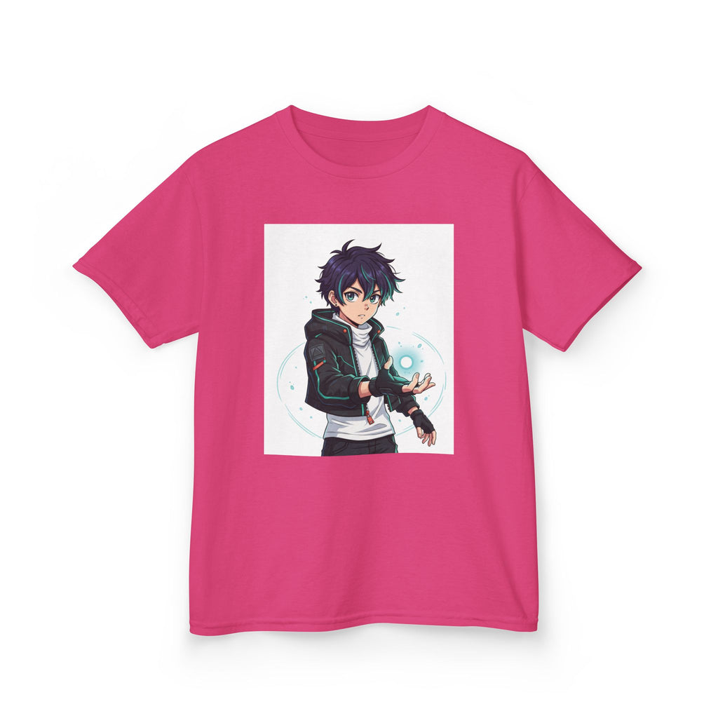 Kids Anime Mage T‑Shirt — Cute Boy Sorcerer Graphic Tee