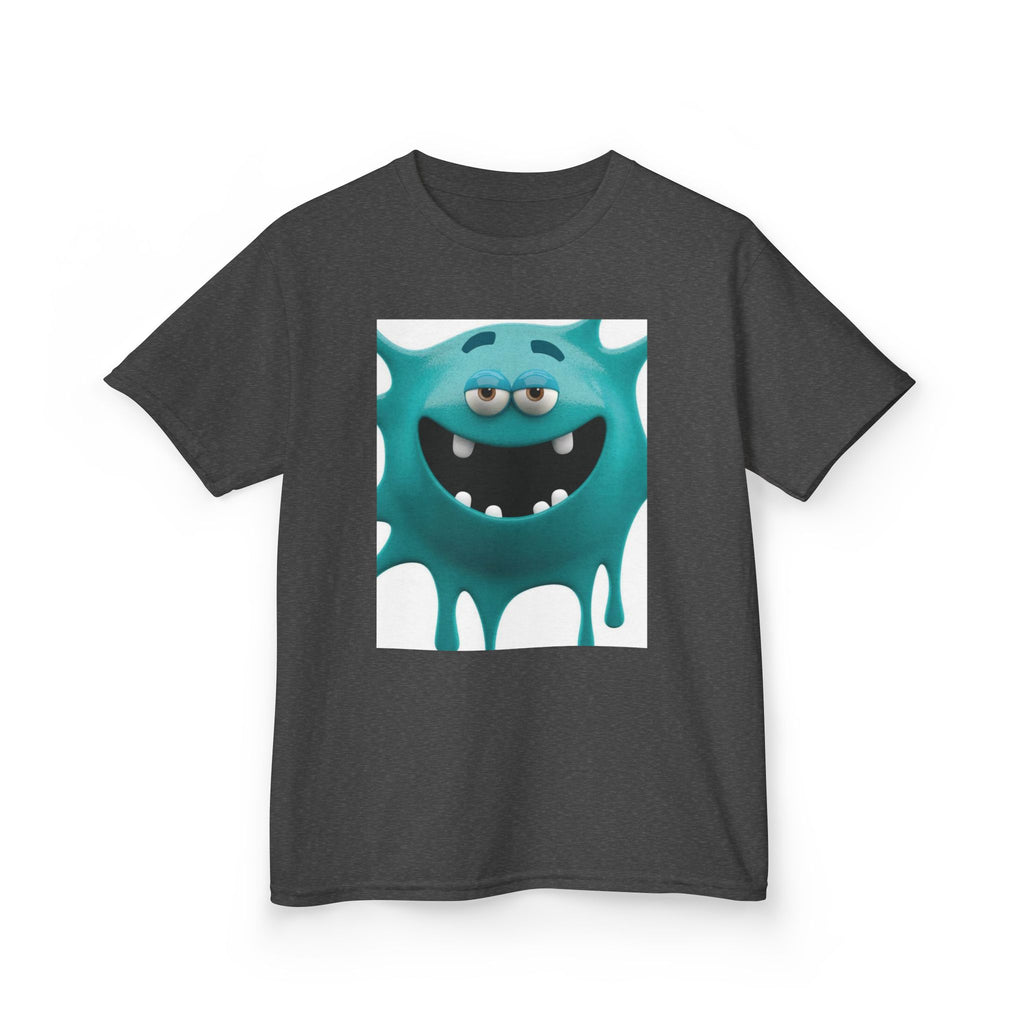 Kids Monster Drip T-Shirt — Cute Teal Cartoon Monster Tee
