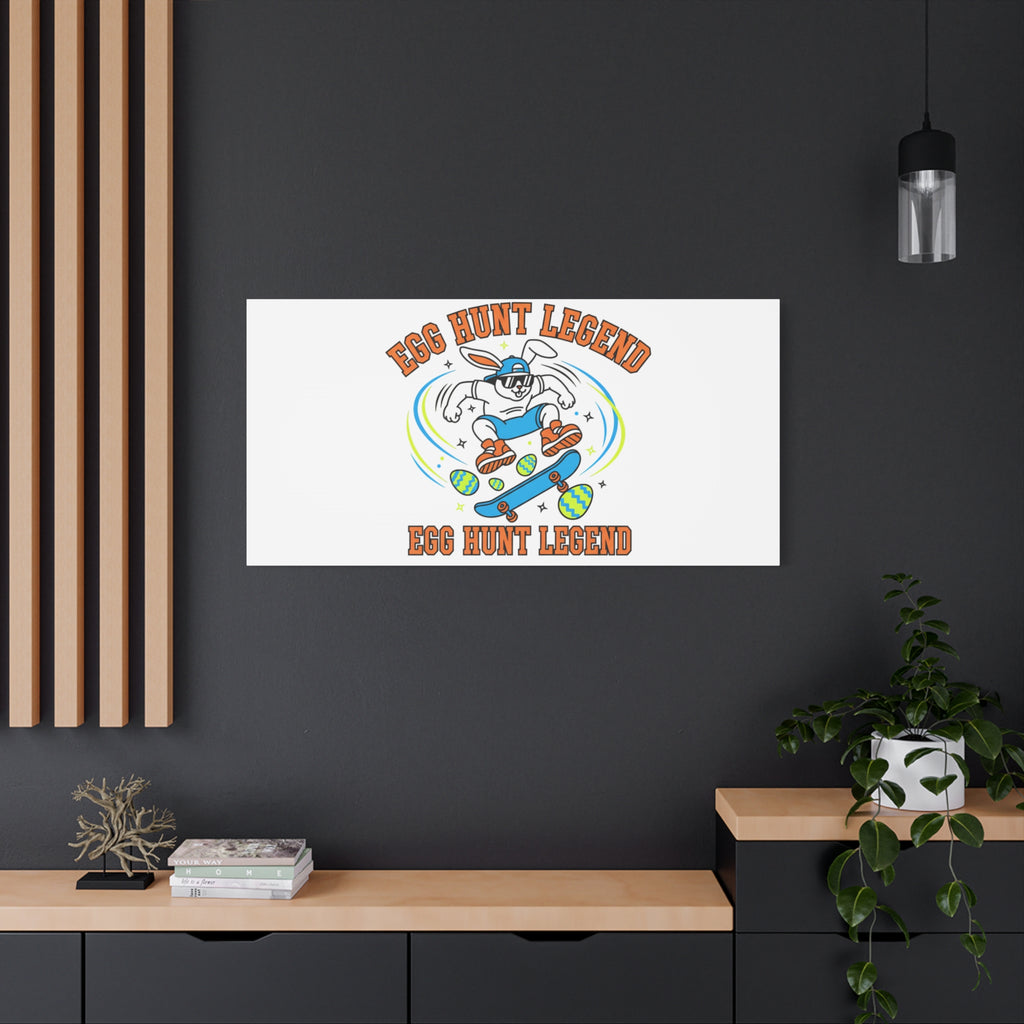 Egg Hunt Legend Canvas | Bold Boys Easter, Egg Hunter Skateboard Dino Egg
