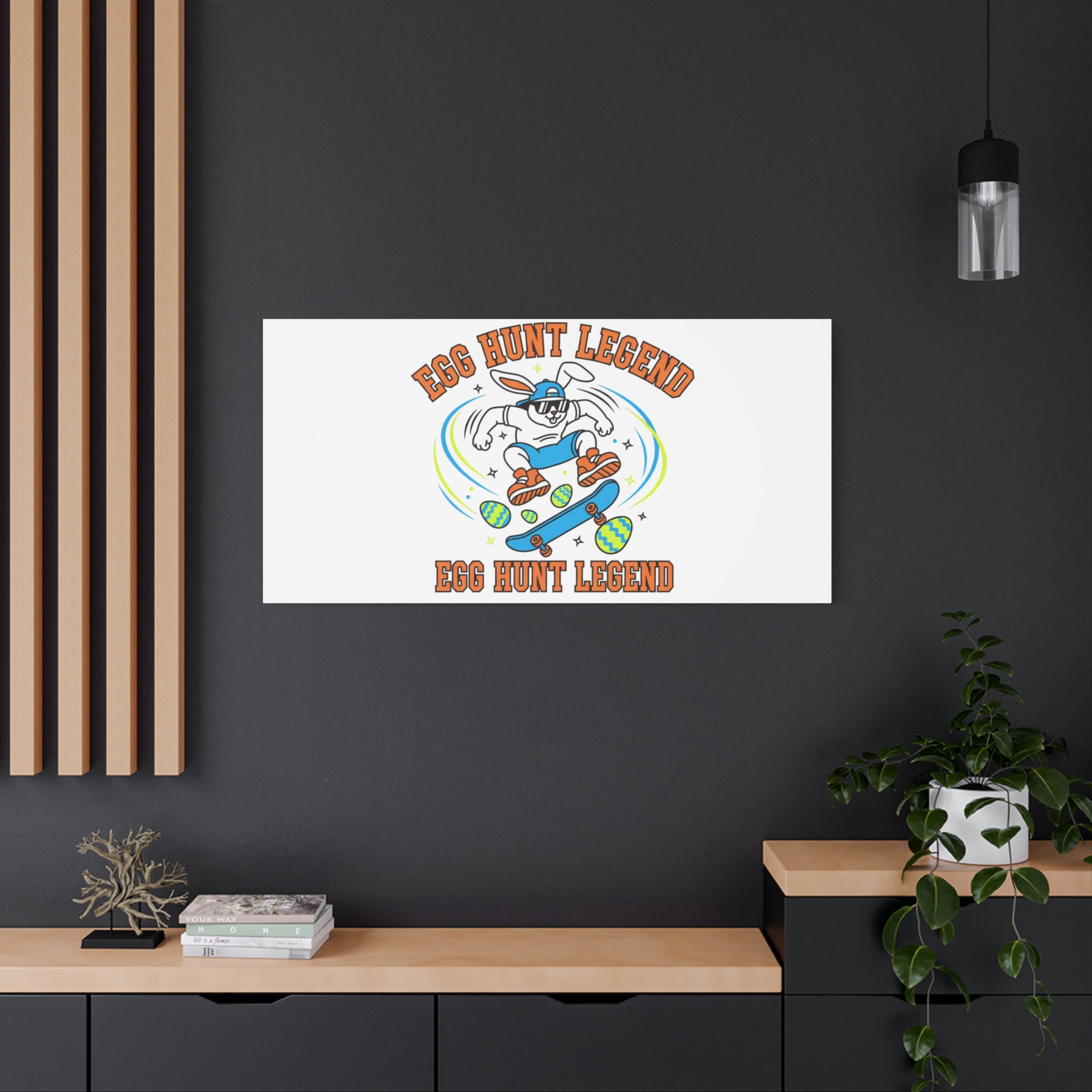 Egg Hunt Legend Canvas | Bold Boys Easter, Egg Hunter Skateboard Dino Egg