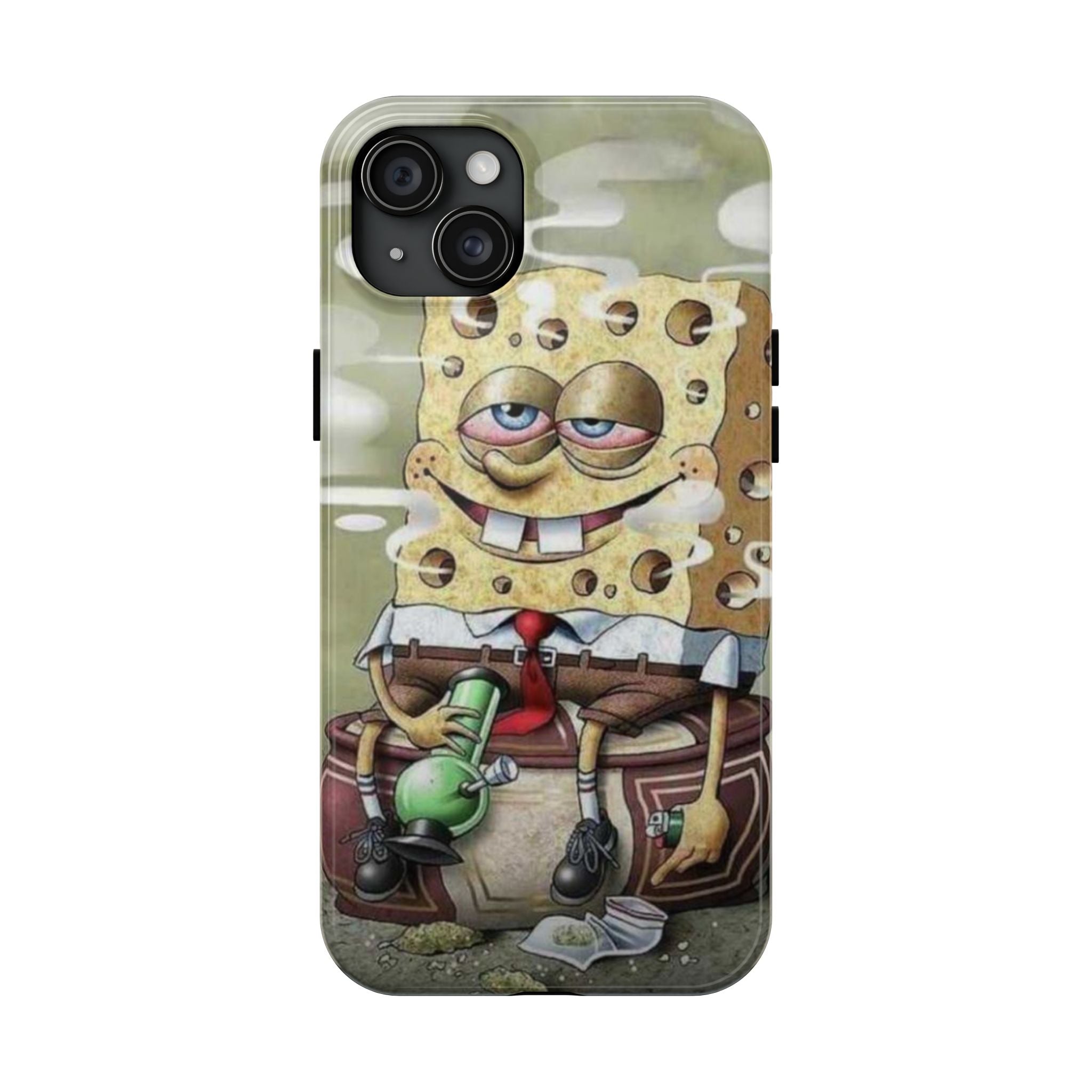 Sponge Parody Tough Phone Case – Stoned Cartoon Sponge Bob with Bong