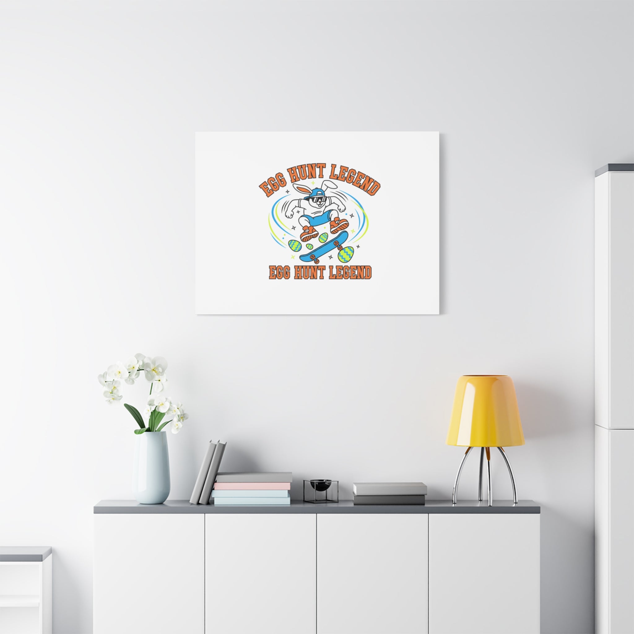 Egg Hunt Legend Canvas | Bold Boys Easter, Egg Hunter Skateboard Dino Egg