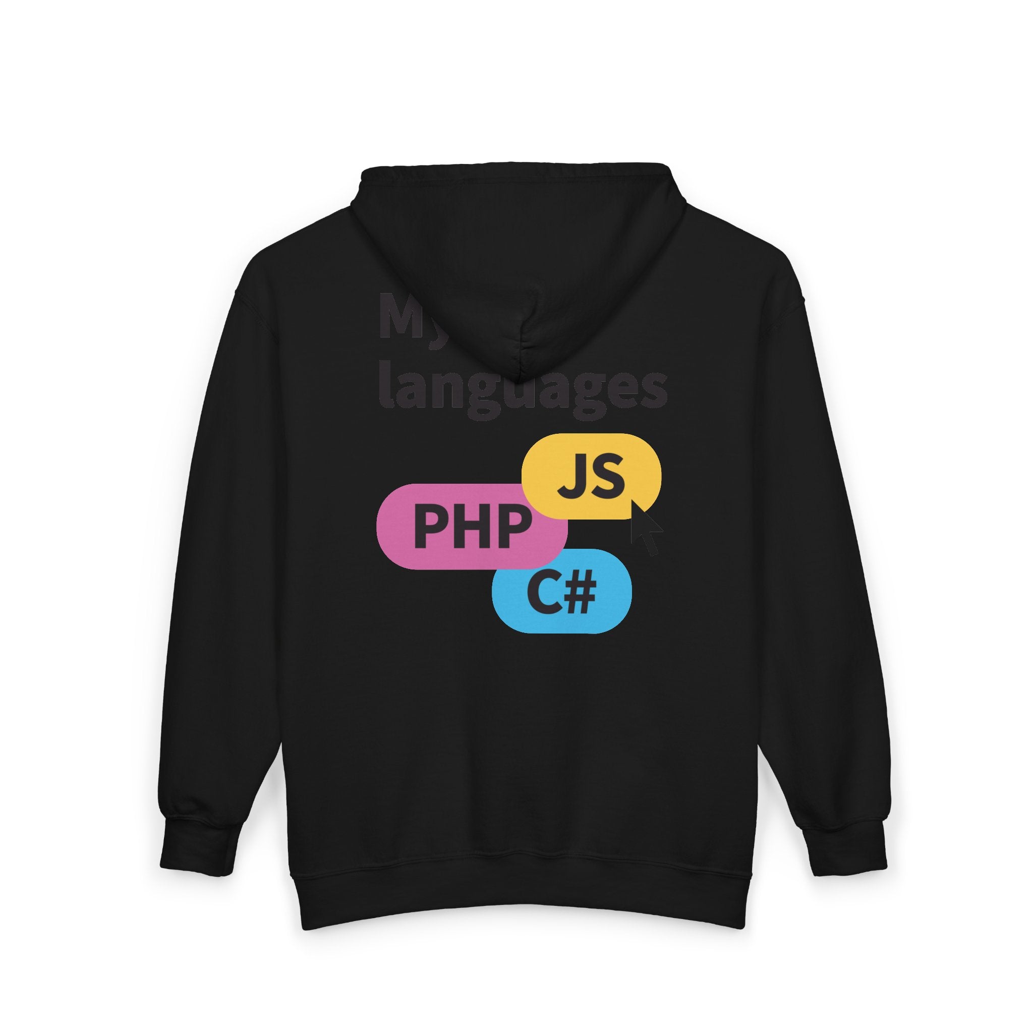 Monster Face Zip Hoodie — Playful Cartoon Splat Design