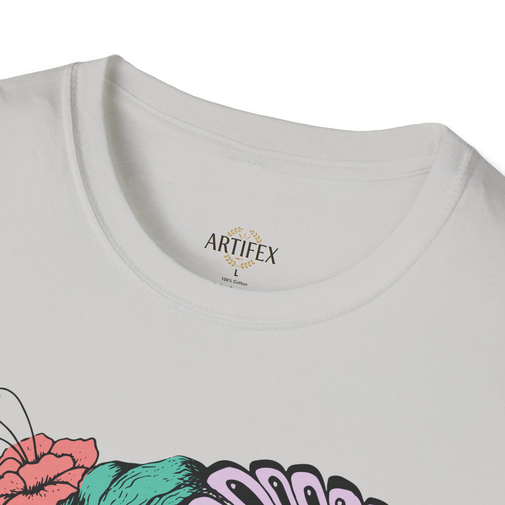 Girl Power Floral Portrait T-Shirt