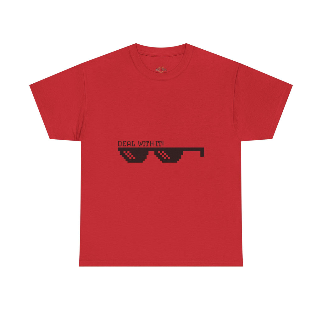 Just Do It Tomorrow Tee — 'Deal With It' Pixel Sunglasses Graphic T‑Shirt