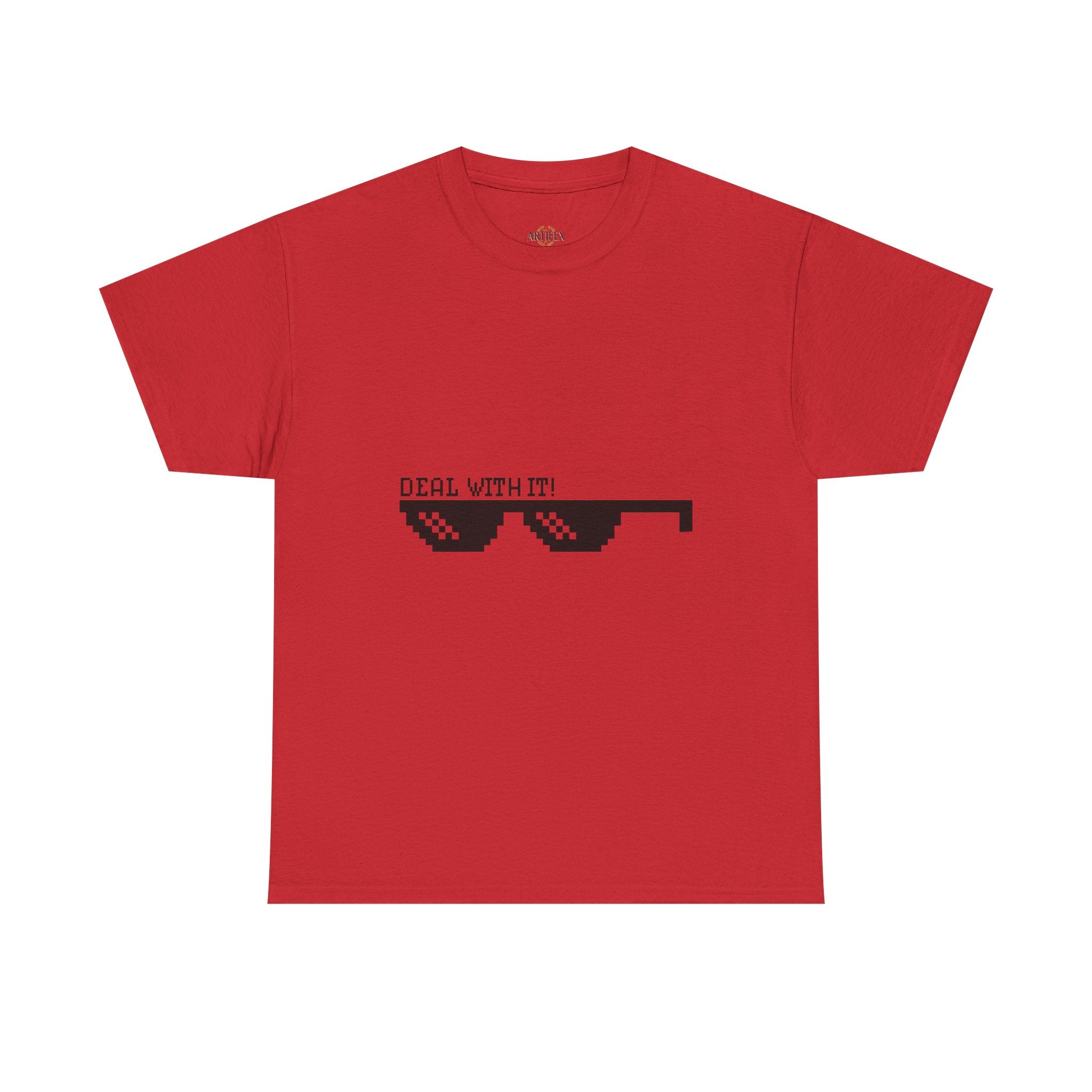 Just Do It Tomorrow Tee — 'Deal With It' Pixel Sunglasses Graphic T‑Shirt