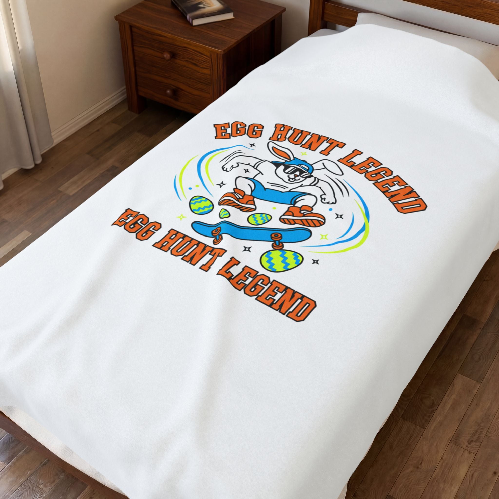 Egg Hunt Legend Blanket | boys Easter, egg hunter graphic