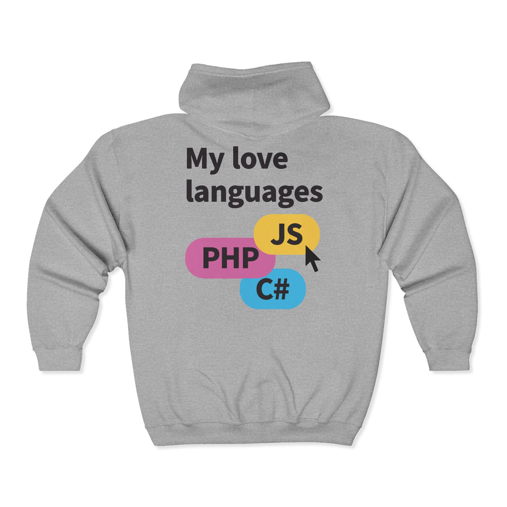 Monster Face Zip Hoodie — Playful Cartoon Splat Design