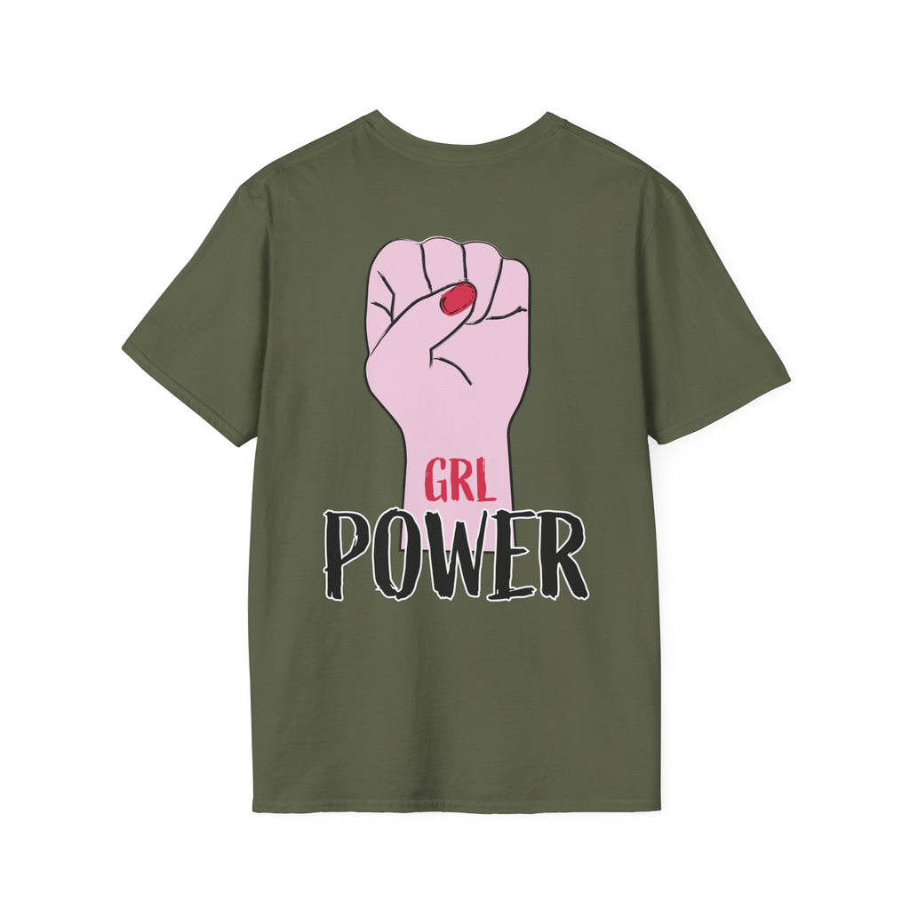 Girl Power Floral Portrait T-Shirt