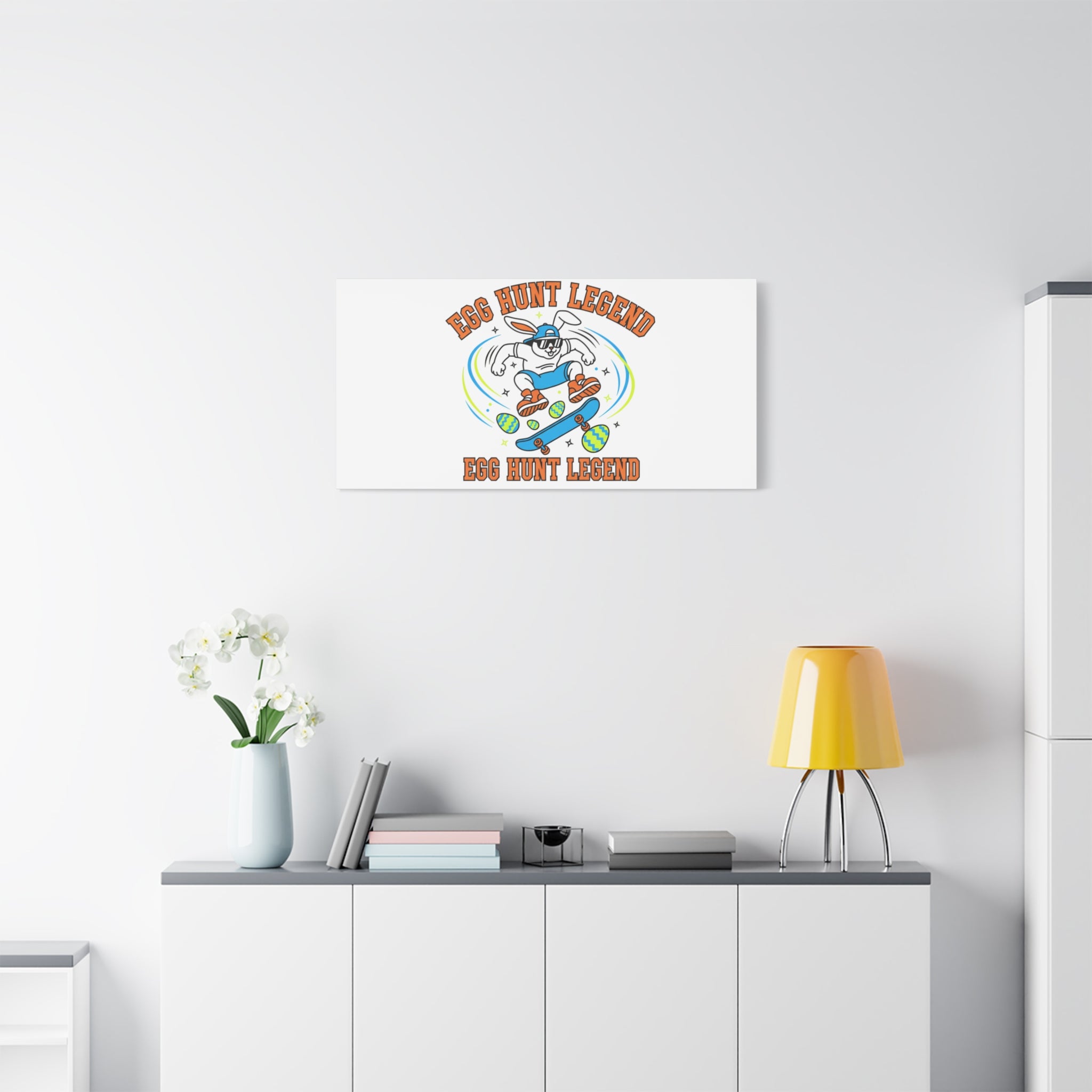 Egg Hunt Legend Canvas | Bold Boys Easter, Egg Hunter Skateboard Dino Egg