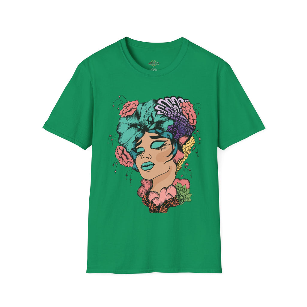 Girl Power Floral Portrait T-Shirt