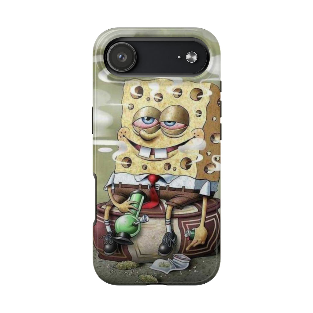 Sponge Parody Tough Phone Case – Stoned Cartoon Sponge Bob with Bong