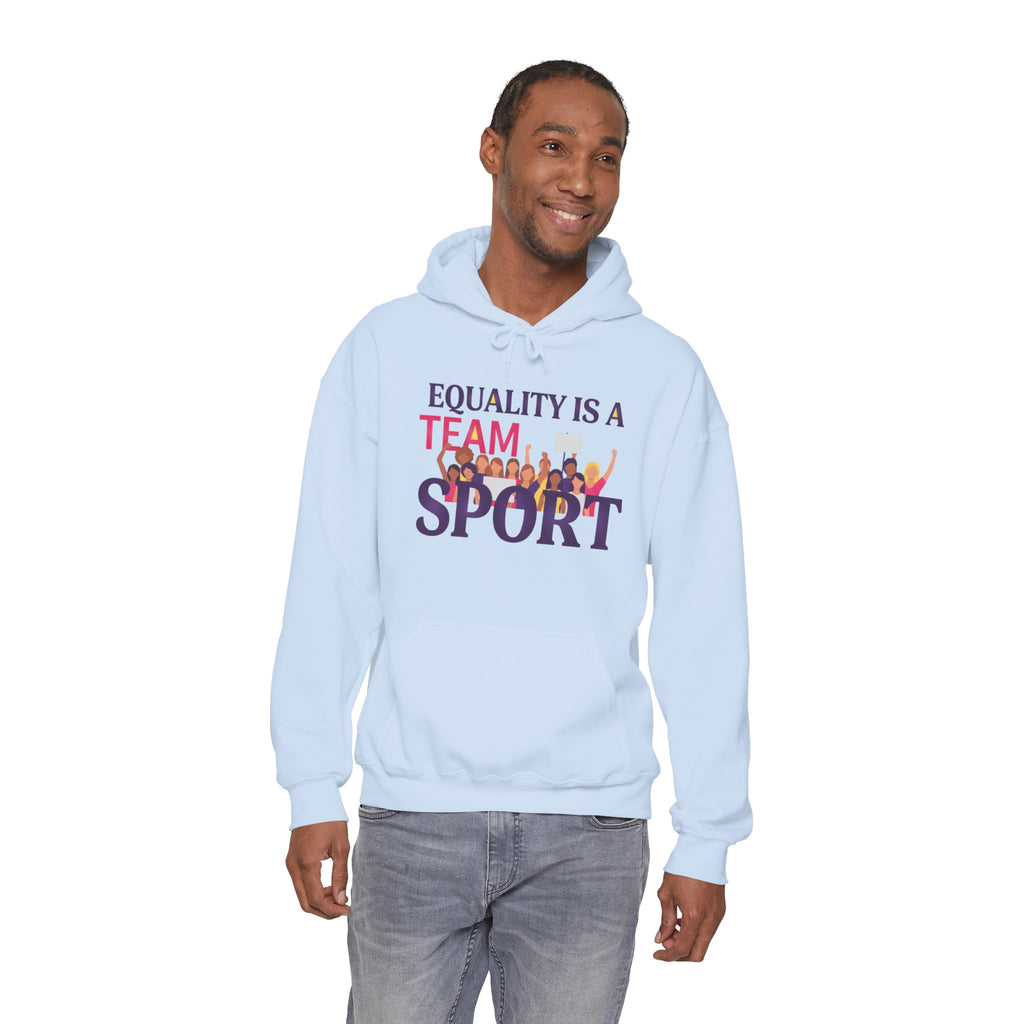 Equality Is a Team Sport Hoodie — Inclusive Team Unity Sweatshirt